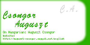 csongor auguszt business card